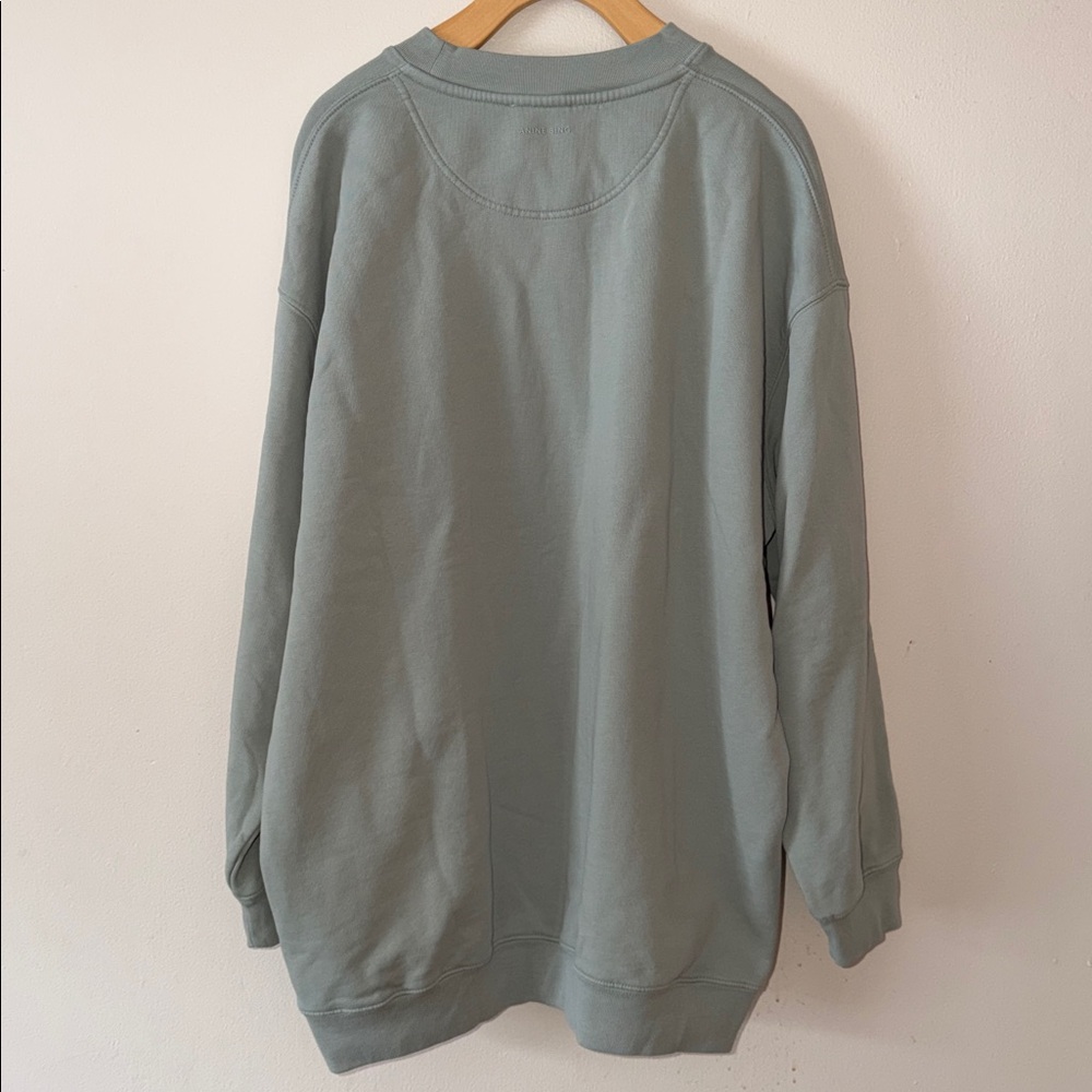 Anine Bing Tyler Sweatshirt in Sage Green Size S - Picture 4 of 7